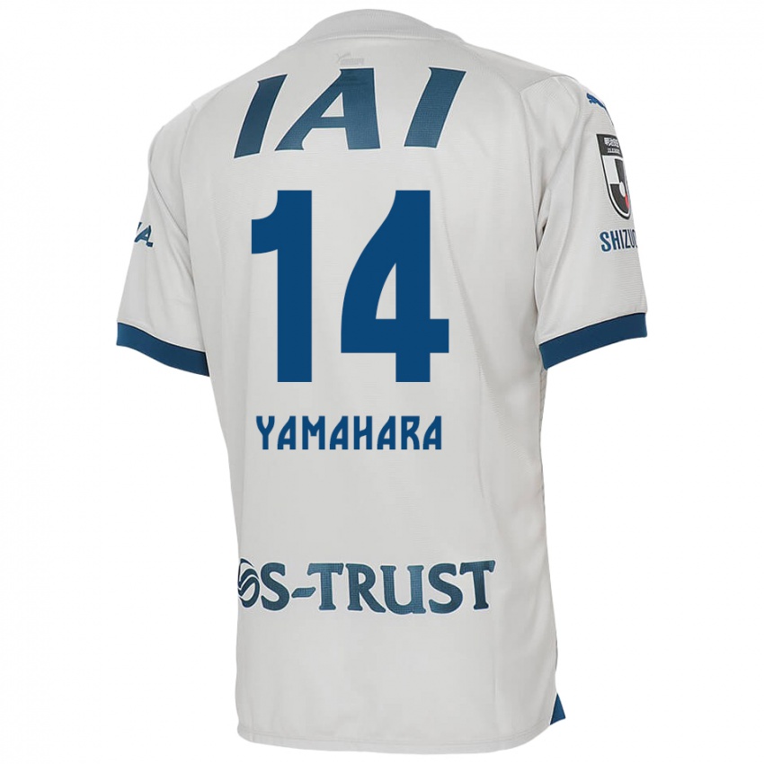 Gyermek Reon Yamahara #14 Fehér Kék Idegenbeli Jersey 2024/25 Mez Póló Ing