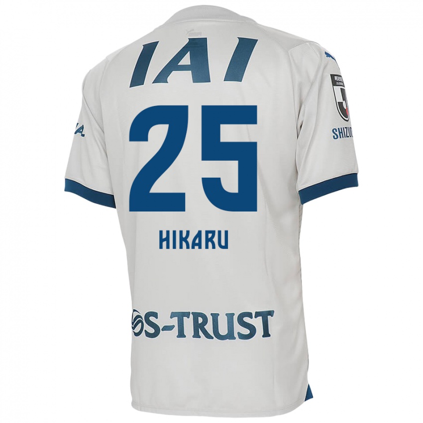 Gyermek Hikaru Naruoka #25 Fehér Kék Idegenbeli Jersey 2024/25 Mez Póló Ing