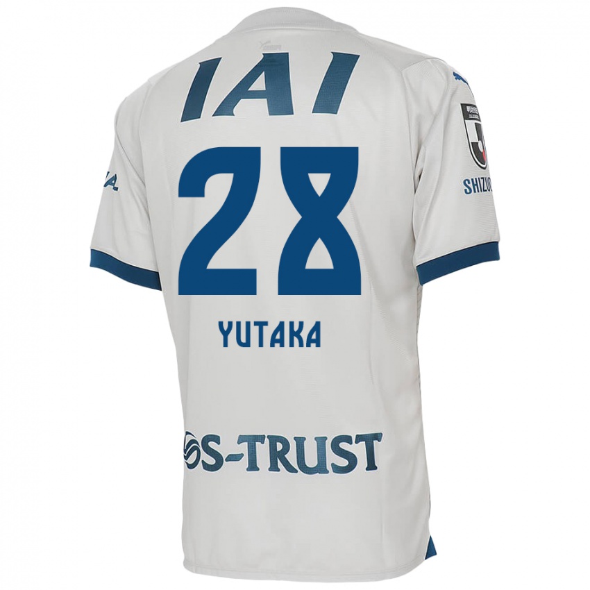 Gyermek Yutaka Yoshida #28 Fehér Kék Idegenbeli Jersey 2024/25 Mez Póló Ing