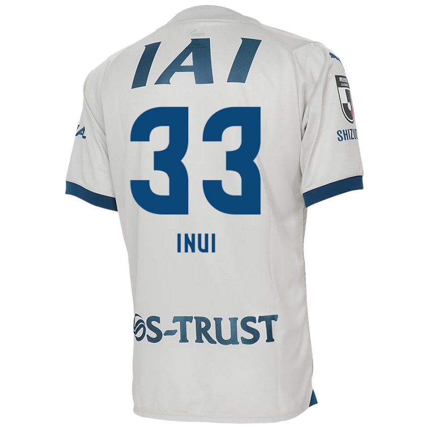 Gyermek Takashi Inui #33 Fehér Kék Idegenbeli Jersey 2024/25 Mez Póló Ing