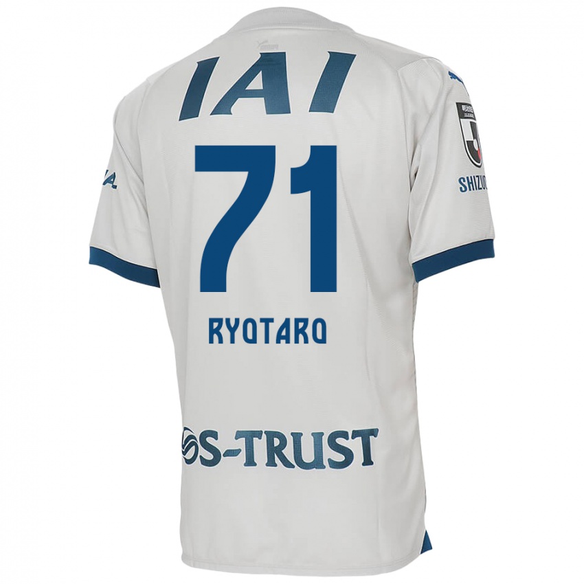 Gyermek Ryotaro Nakamura #71 Fehér Kék Idegenbeli Jersey 2024/25 Mez Póló Ing