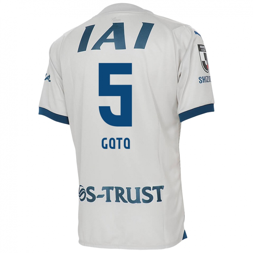 Gyermek Keita Goto #5 Fehér Kék Idegenbeli Jersey 2024/25 Mez Póló Ing