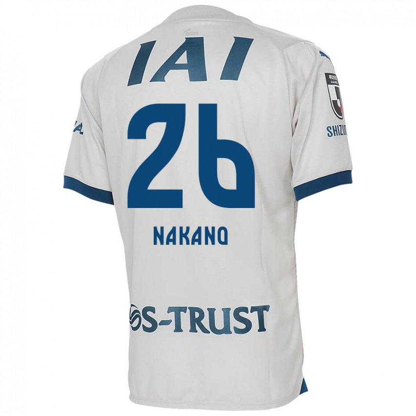 Gyermek Takeru Nakano #26 Fehér Kék Idegenbeli Jersey 2024/25 Mez Póló Ing