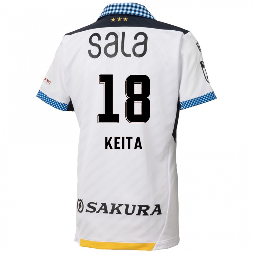 Gyermek Keita Takahata #18 Fehér Fekete Idegenbeli Jersey 2024/25 Mez Póló Ing