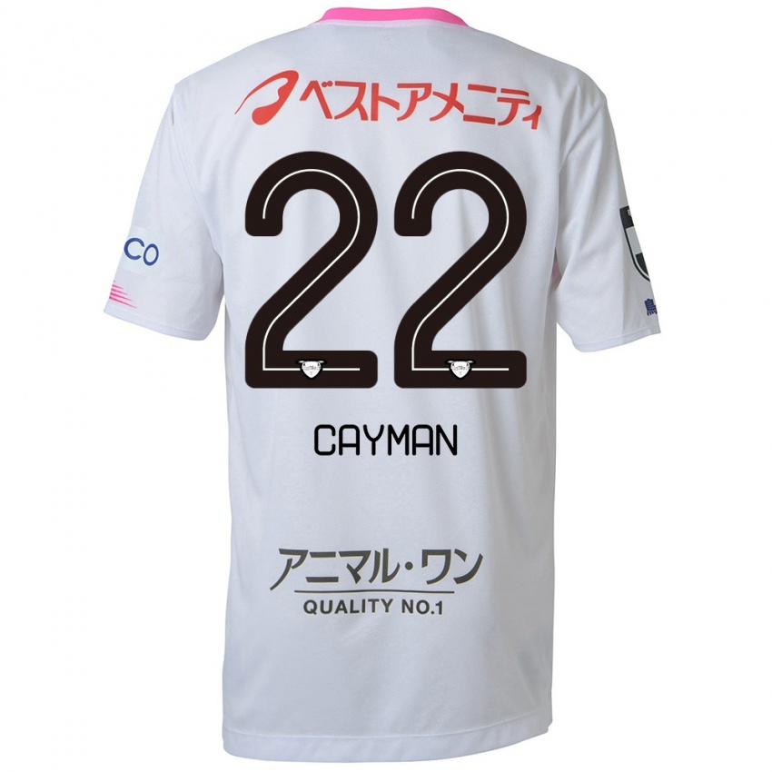 Gyermek Cayman Togashi #22 Fehér Kék Rózsaszín Idegenbeli Jersey 2024/25 Mez Póló Ing