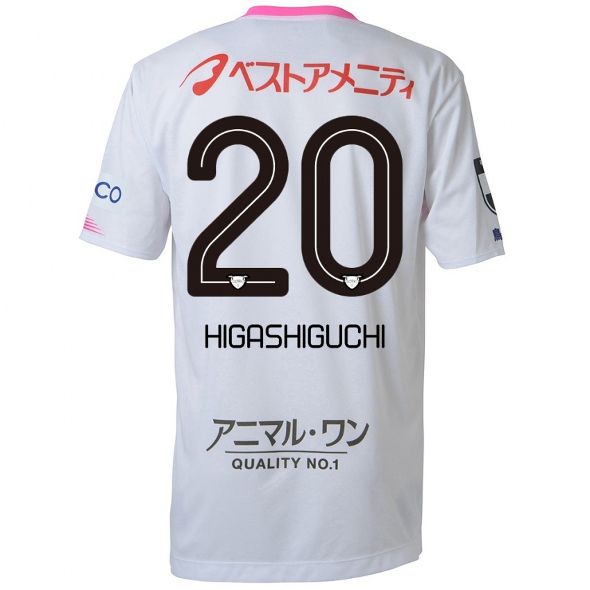 Gyermek Aitaro Higashiguchi #20 Fehér Kék Rózsaszín Idegenbeli Jersey 2024/25 Mez Póló Ing