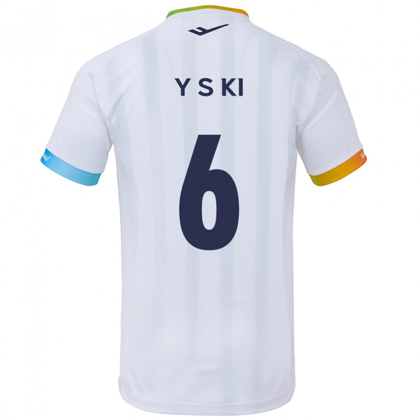 Gyermek Sung-Yueng Ki #6 Fehér Kék Idegenbeli Jersey 2024/25 Mez Póló Ing