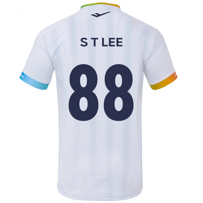 Gyermek Tae-Seok Lee #88 Fehér Kék Idegenbeli Jersey 2024/25 Mez Póló Ing