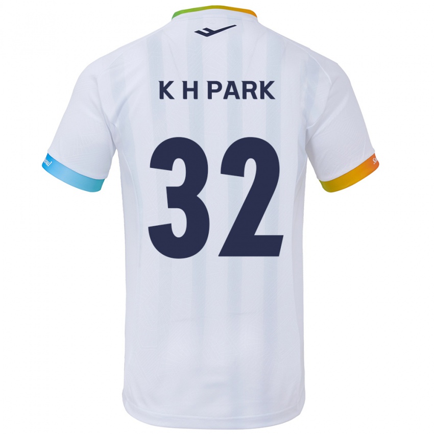 Gyermek Han-Kyul Park #32 Fehér Kék Idegenbeli Jersey 2024/25 Mez Póló Ing