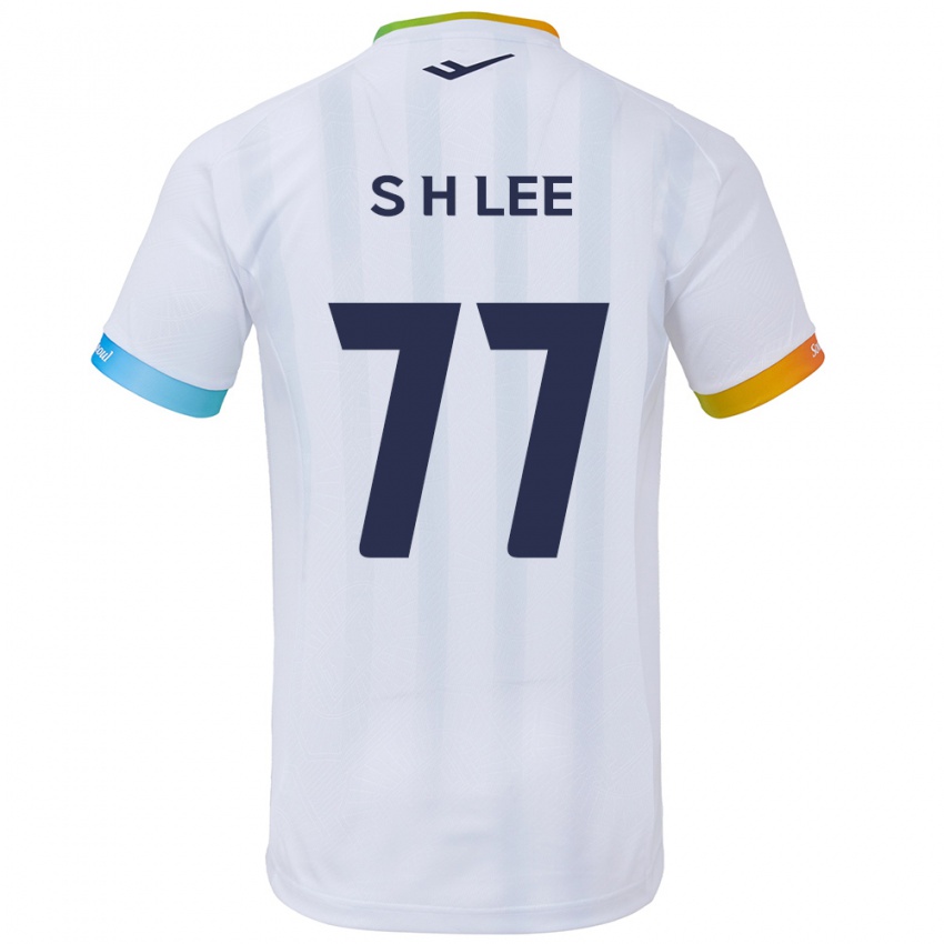 Gyermek Hyeon-Seung Lee #77 Fehér Kék Idegenbeli Jersey 2024/25 Mez Póló Ing