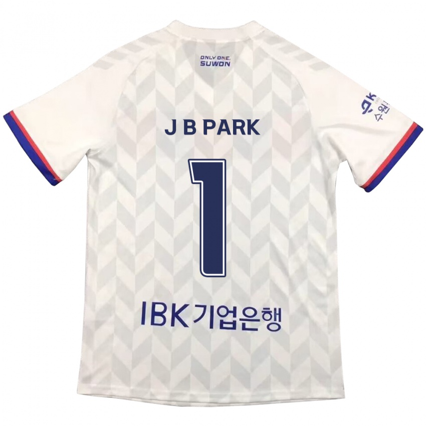 Gyermek Bae-Jong Park #1 Fehér Kék Idegenbeli Jersey 2024/25 Mez Póló Ing