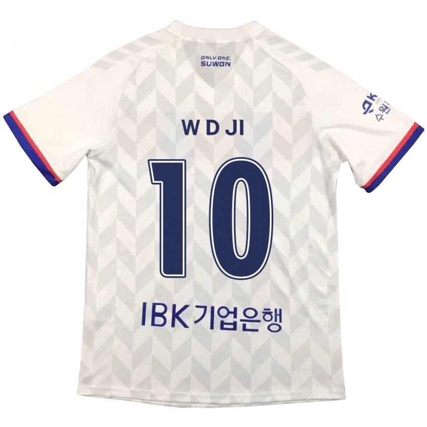 Gyermek Dong-Won Ji #10 Fehér Kék Idegenbeli Jersey 2024/25 Mez Póló Ing