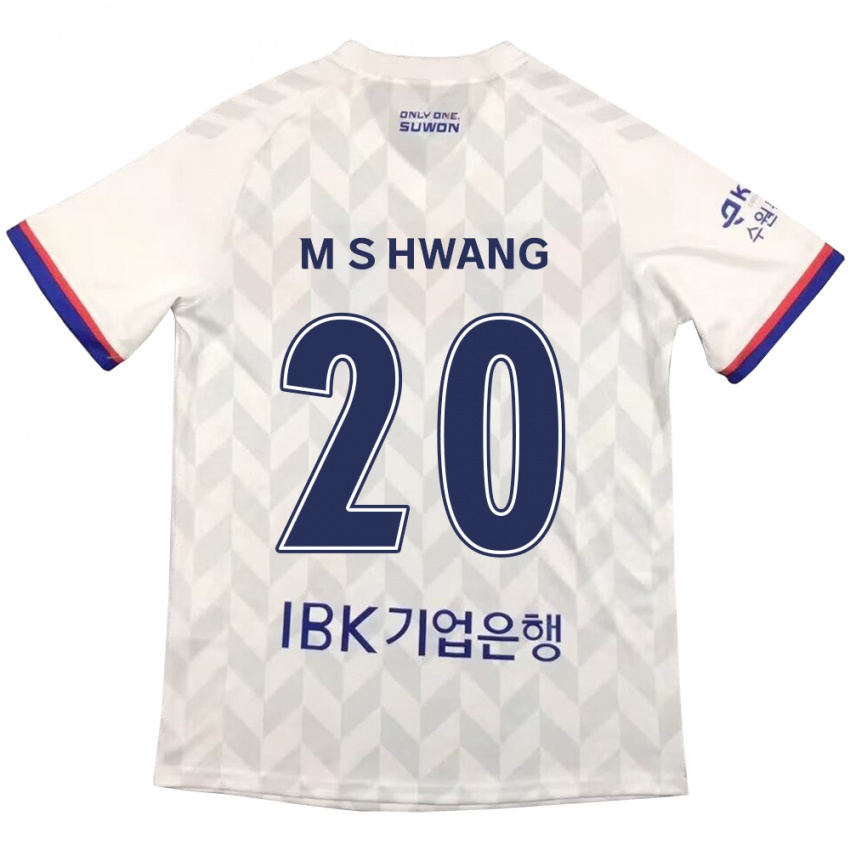 Gyermek Soon-Min Hwang #20 Fehér Kék Idegenbeli Jersey 2024/25 Mez Póló Ing