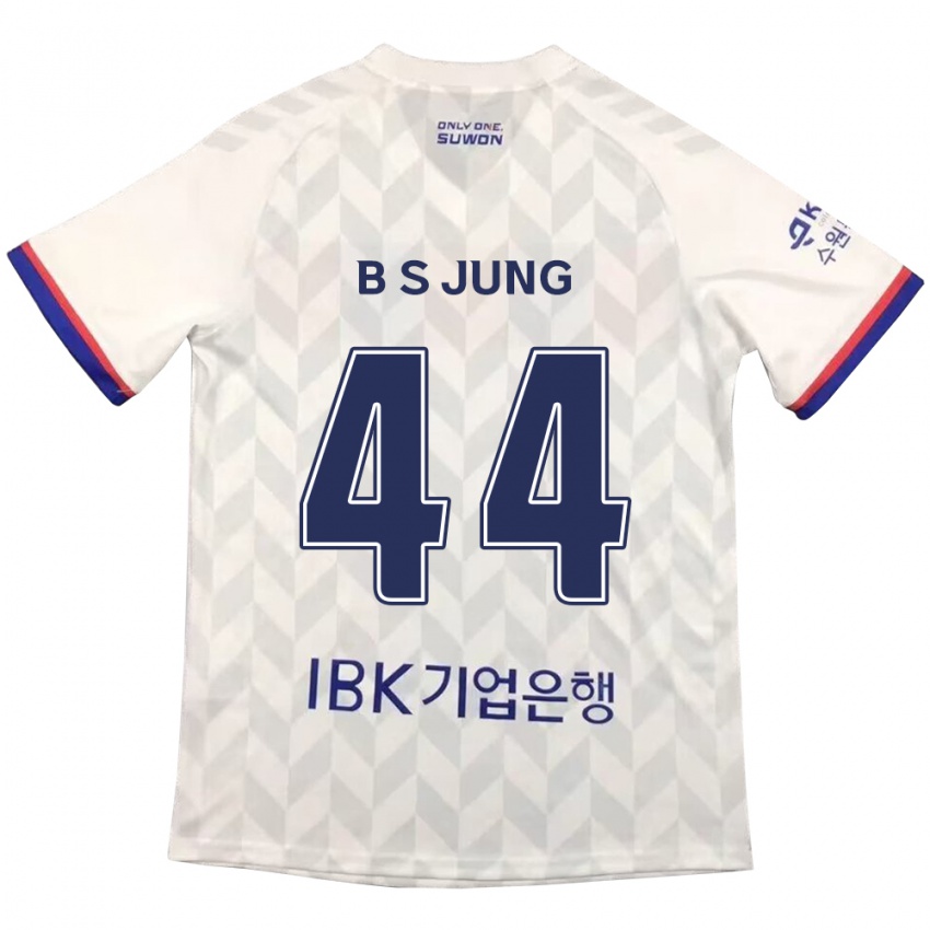 Gyermek Seung-Bae Jung #44 Fehér Kék Idegenbeli Jersey 2024/25 Mez Póló Ing