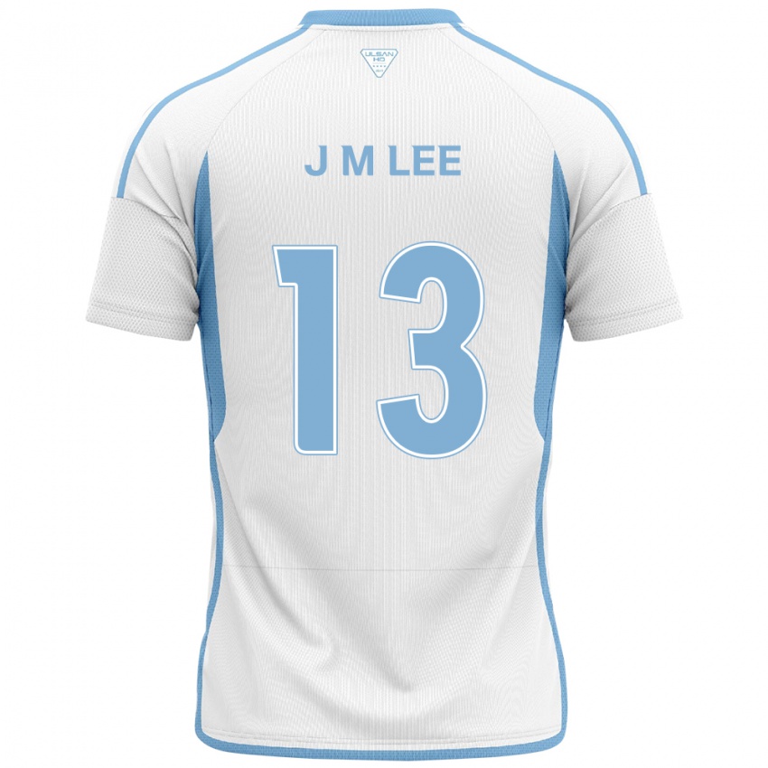 Gyermek Myung-Jae Lee #13 Fehér Kék Idegenbeli Jersey 2024/25 Mez Póló Ing