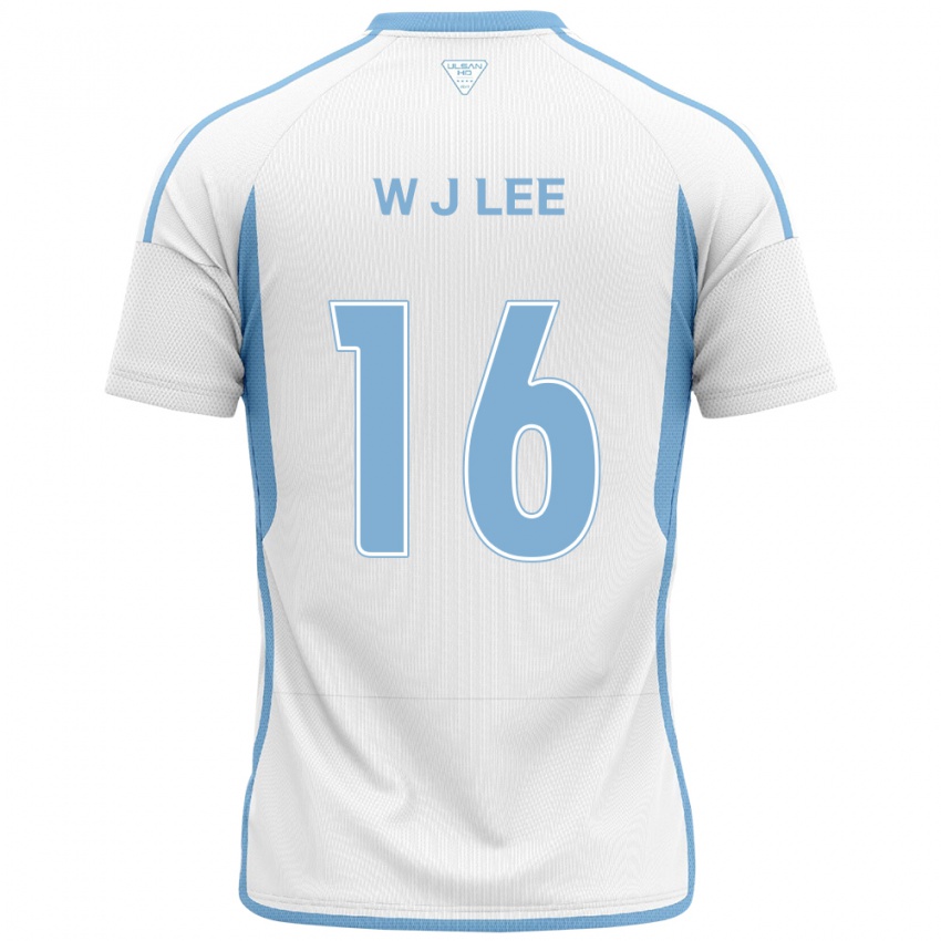 Gyermek Jae-Wook Lee #16 Fehér Kék Idegenbeli Jersey 2024/25 Mez Póló Ing