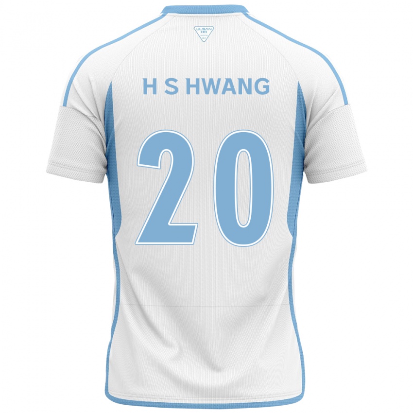 Gyermek Seok-Ho Hwang #20 Fehér Kék Idegenbeli Jersey 2024/25 Mez Póló Ing