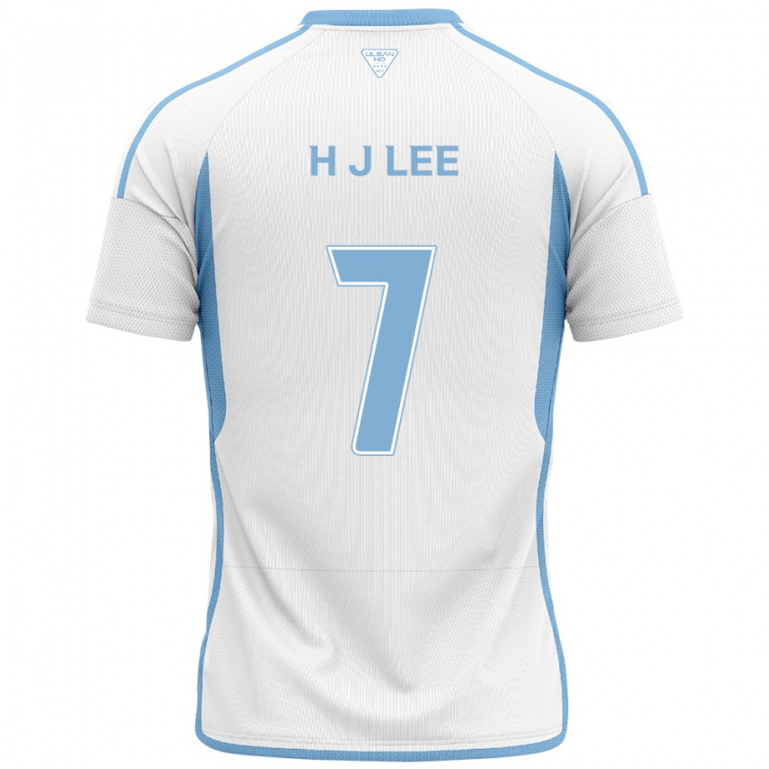 Gyermek Jae-Hun Lee #7 Fehér Kék Idegenbeli Jersey 2024/25 Mez Póló Ing