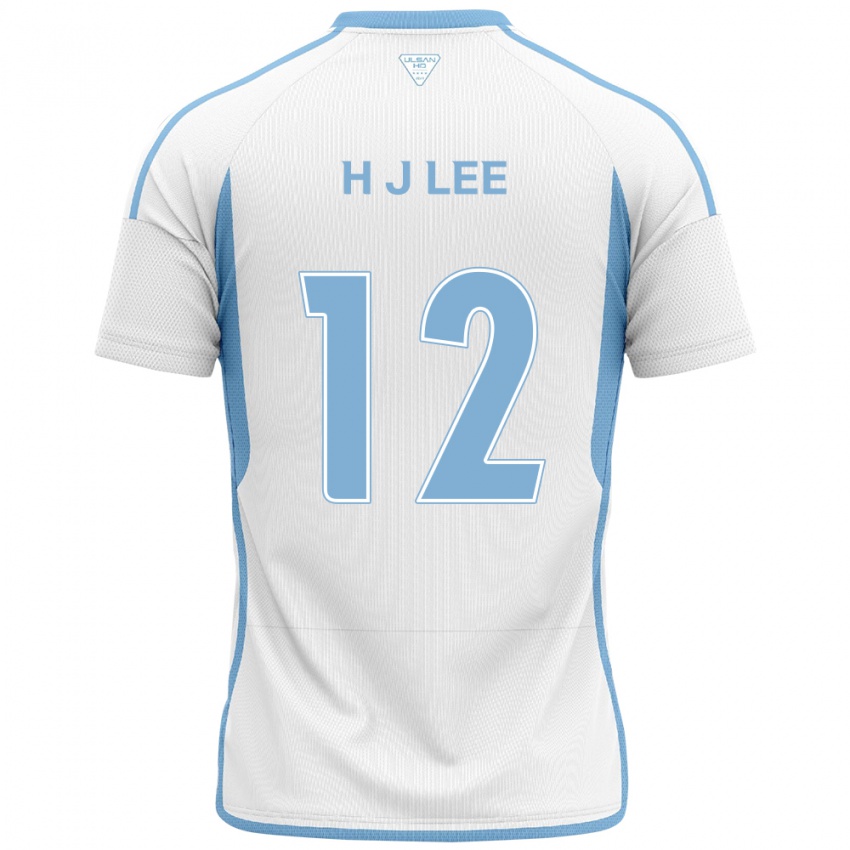 Gyermek Jae-Hyung Lee #12 Fehér Kék Idegenbeli Jersey 2024/25 Mez Póló Ing