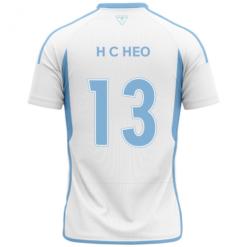 Gyermek Chan-Hoe Heo #13 Fehér Kék Idegenbeli Jersey 2024/25 Mez Póló Ing