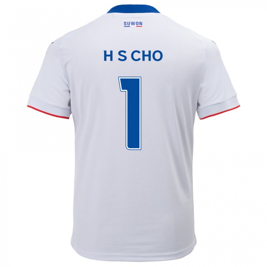 Gyermek Sung-Hoon Cho #1 Fehér Kék Idegenbeli Jersey 2024/25 Mez Póló Ing