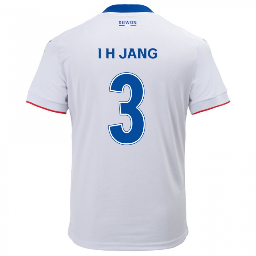 Gyermek Ho-Ik Jang #3 Fehér Kék Idegenbeli Jersey 2024/25 Mez Póló Ing