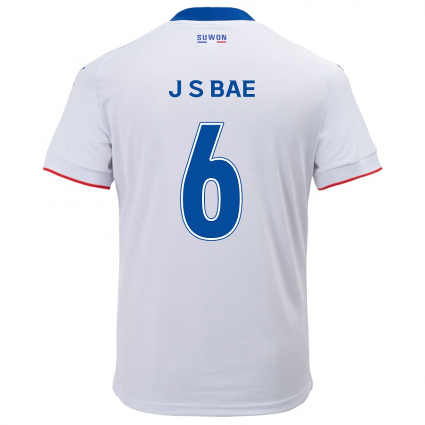 Gyermek Seo-Joon Bae #6 Fehér Kék Idegenbeli Jersey 2024/25 Mez Póló Ing