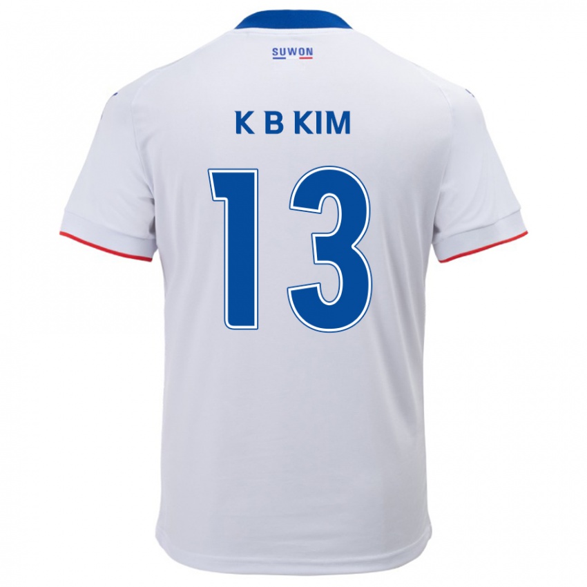 Gyermek Bo-Kyung Kim #13 Fehér Kék Idegenbeli Jersey 2024/25 Mez Póló Ing