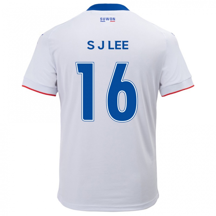 Gyermek Jong-Sung Lee #16 Fehér Kék Idegenbeli Jersey 2024/25 Mez Póló Ing