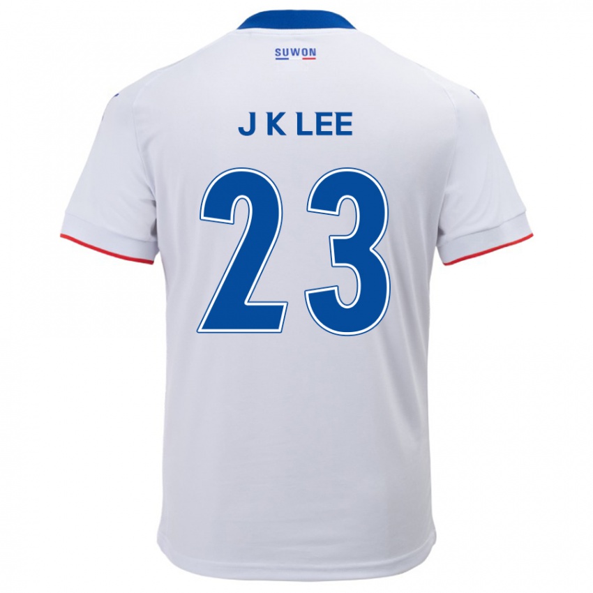 Gyermek Ki-Je Lee #23 Fehér Kék Idegenbeli Jersey 2024/25 Mez Póló Ing