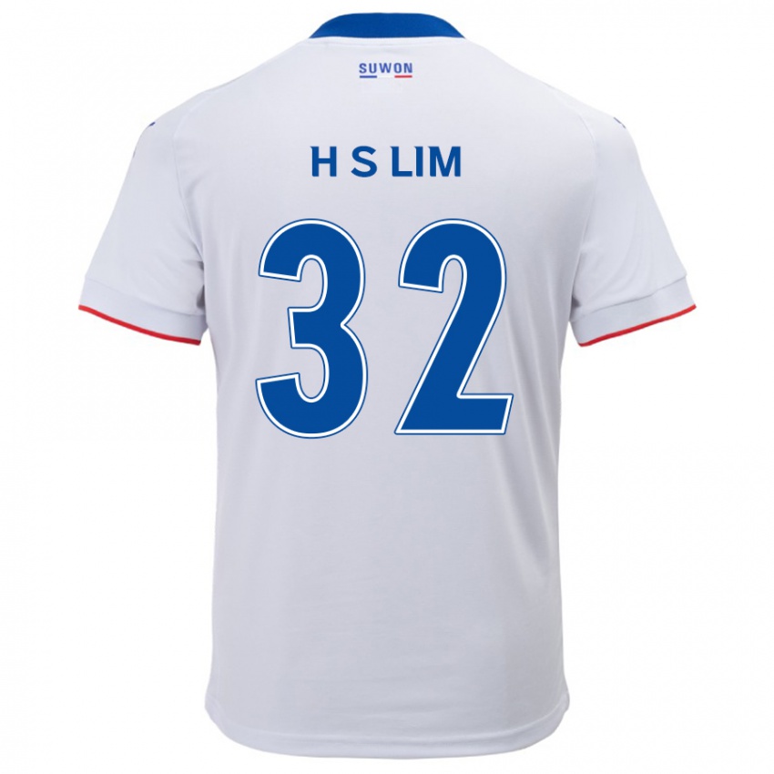 Gyermek Seong-Hyeon Lim #32 Fehér Kék Idegenbeli Jersey 2024/25 Mez Póló Ing