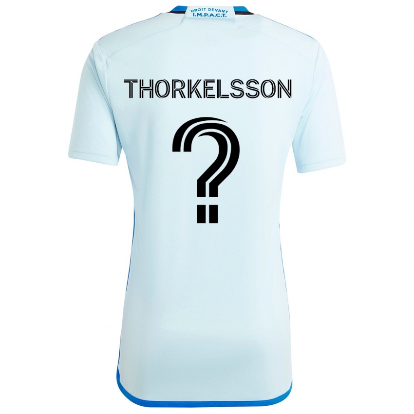 Gyermek Róbert Orri Thorkelsson #0 Jégkék Idegenbeli Jersey 2024/25 Mez Póló Ing