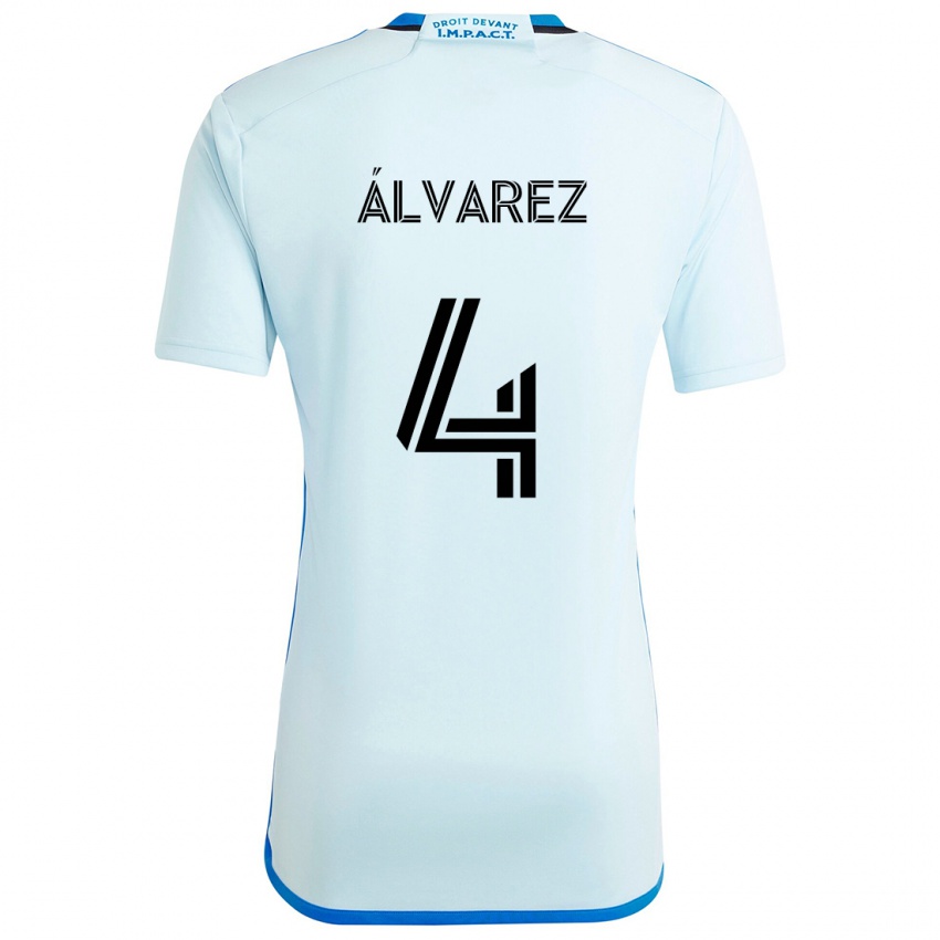 Gyermek Fernando Álvarez #4 Jégkék Idegenbeli Jersey 2024/25 Mez Póló Ing