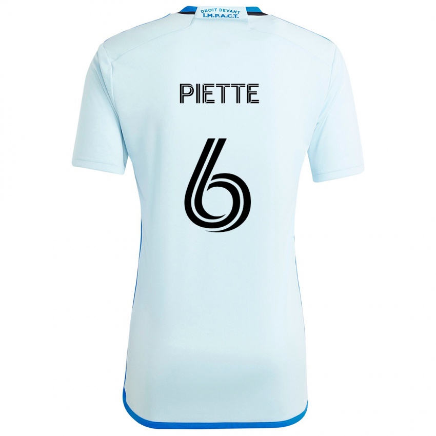 Gyermek Samuel Piette #6 Jégkék Idegenbeli Jersey 2024/25 Mez Póló Ing