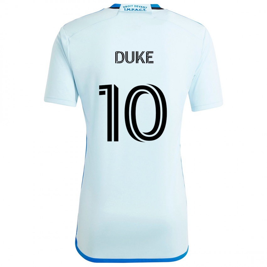 Gyermek Bryce Duke #10 Jégkék Idegenbeli Jersey 2024/25 Mez Póló Ing