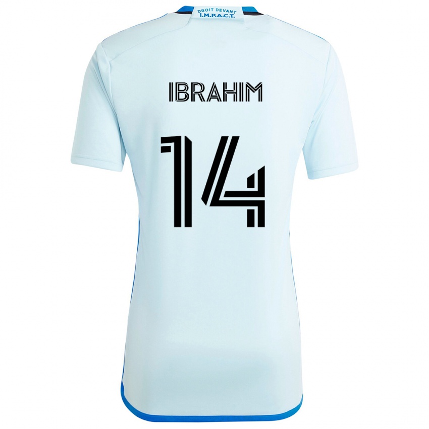 Gyermek Sunusi Ibrahim #14 Jégkék Idegenbeli Jersey 2024/25 Mez Póló Ing