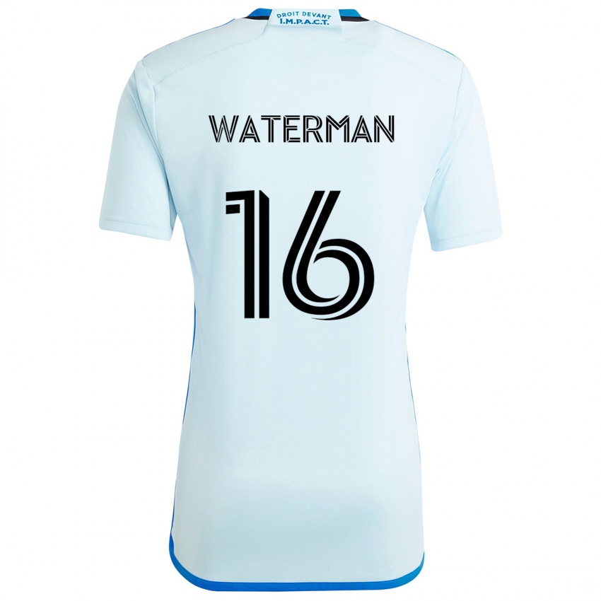 Gyermek Joel Waterman #16 Jégkék Idegenbeli Jersey 2024/25 Mez Póló Ing