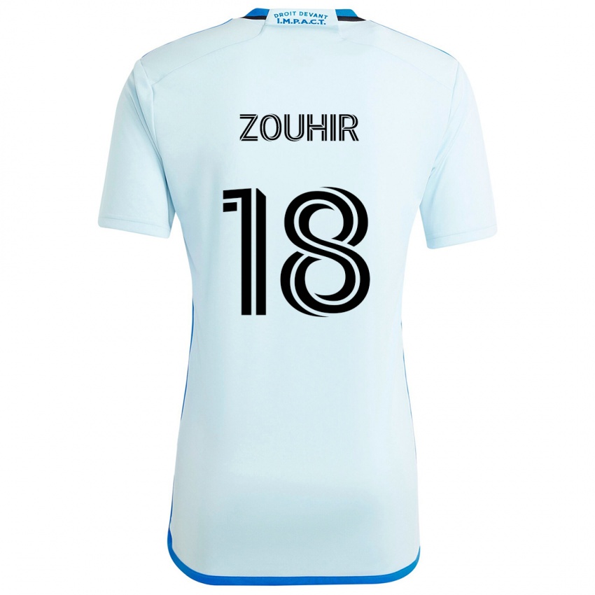 Gyermek Rida Zouhir #18 Jégkék Idegenbeli Jersey 2024/25 Mez Póló Ing