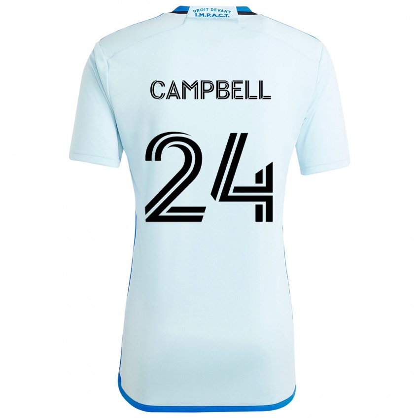 Gyermek George Campbell #24 Jégkék Idegenbeli Jersey 2024/25 Mez Póló Ing