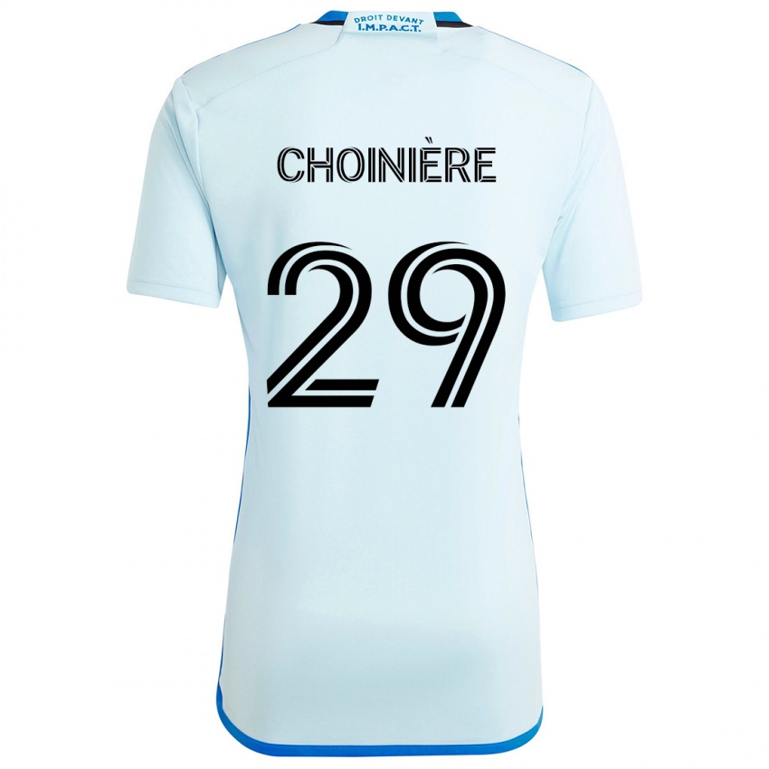 Gyermek Mathieu Choinière #29 Jégkék Idegenbeli Jersey 2024/25 Mez Póló Ing