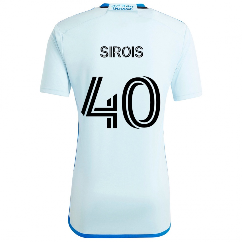 Gyermek Jonathan Sirois #40 Jégkék Idegenbeli Jersey 2024/25 Mez Póló Ing