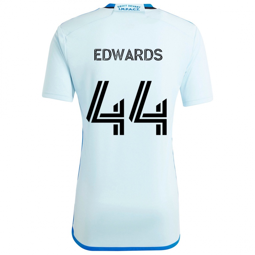 Gyermek Raheem Edwards #44 Jégkék Idegenbeli Jersey 2024/25 Mez Póló Ing