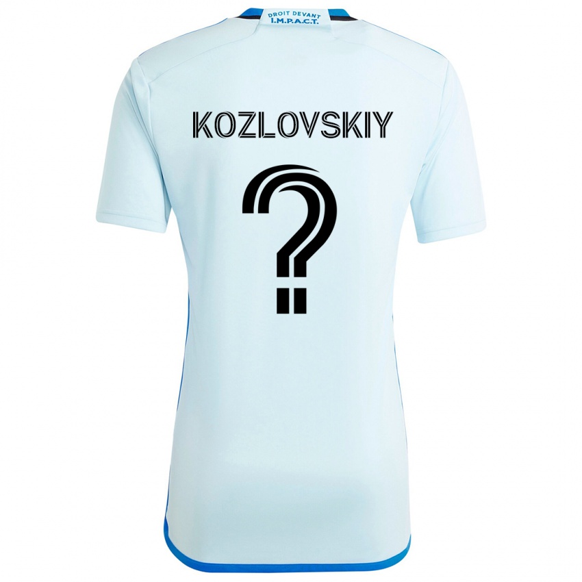 Gyermek Sergei Kozlovskiy #0 Jégkék Idegenbeli Jersey 2024/25 Mez Póló Ing