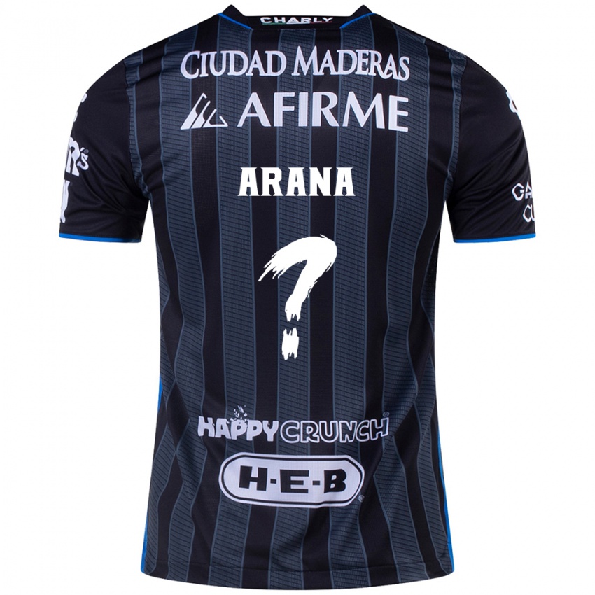 Gyermek Alejandro Arana #0 Fehér Fekete Idegenbeli Jersey 2024/25 Mez Póló Ing