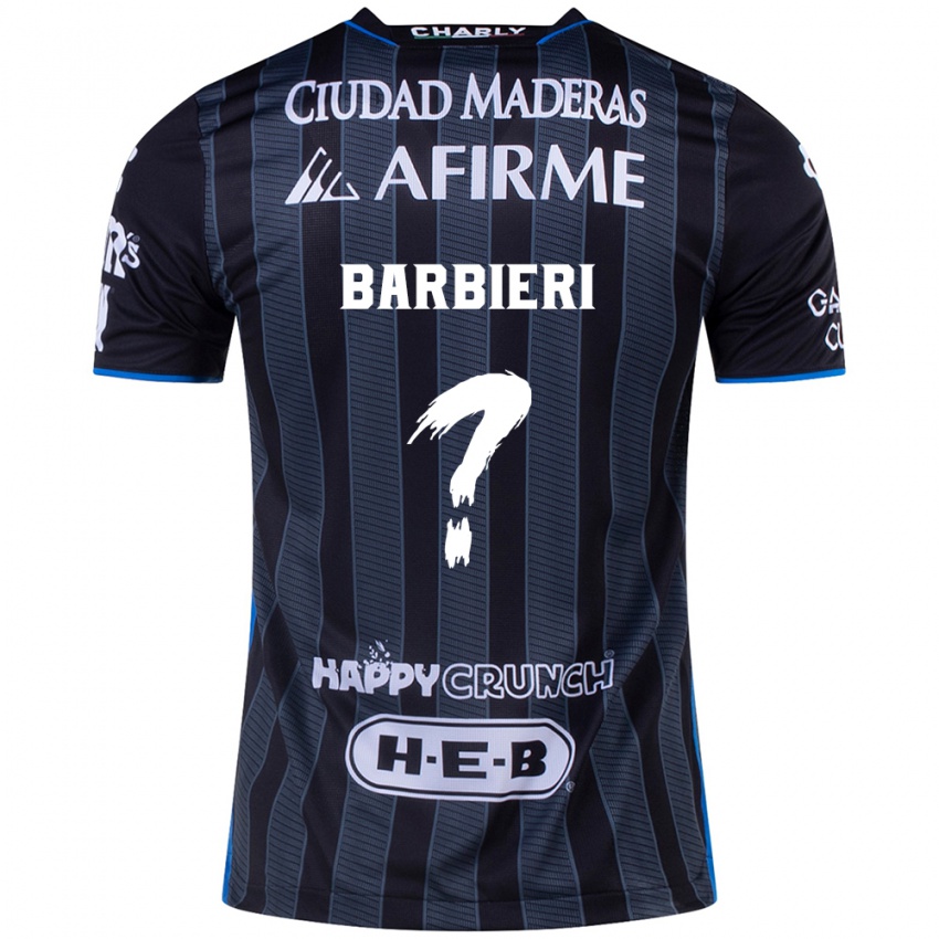 Gyermek Miguel Barbieri #0 Fehér Fekete Idegenbeli Jersey 2024/25 Mez Póló Ing