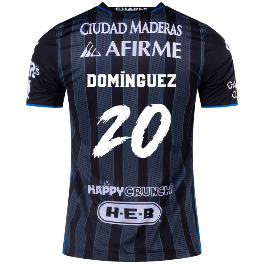 Gyermek Misael Domínguez #20 Fehér Fekete Idegenbeli Jersey 2024/25 Mez Póló Ing