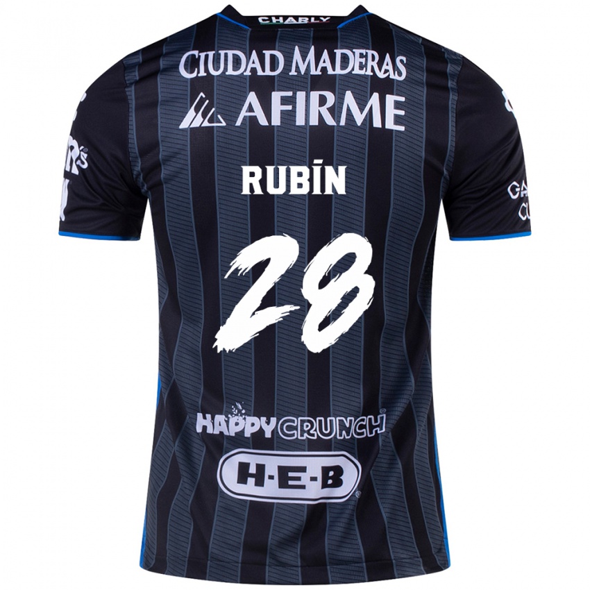 Gyermek Rubio Rubín #28 Fehér Fekete Idegenbeli Jersey 2024/25 Mez Póló Ing