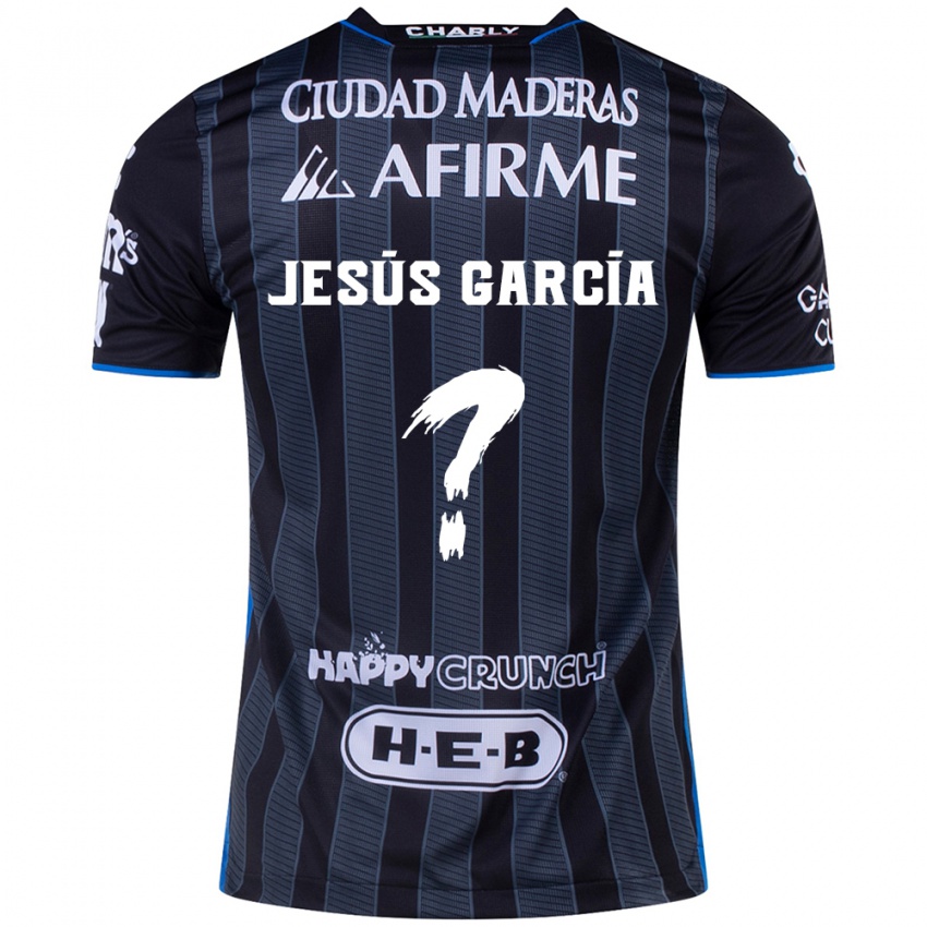 Gyermek Jesús García #0 Fehér Fekete Idegenbeli Jersey 2024/25 Mez Póló Ing