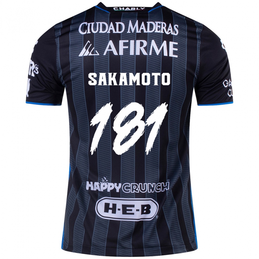 Gyermek Stellan Sakamoto #181 Fehér Fekete Idegenbeli Jersey 2024/25 Mez Póló Ing