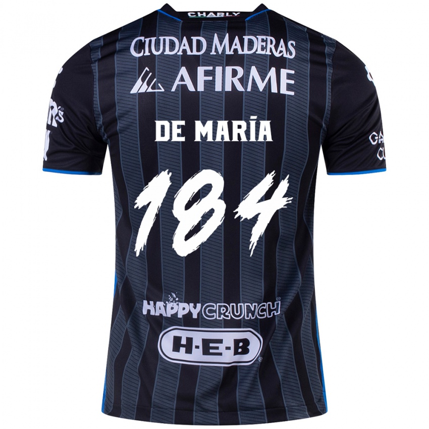 Gyermek Antonio De María Y Campos #184 Fehér Fekete Idegenbeli Jersey 2024/25 Mez Póló Ing